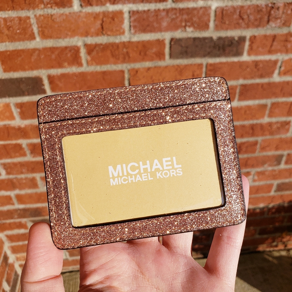 🌺NWT Michael Kors card holder case wallet glitter - Picture 5 of 8